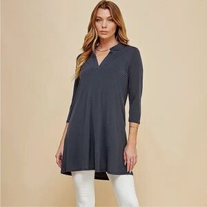 Charcoal gray tunic dress NWOT